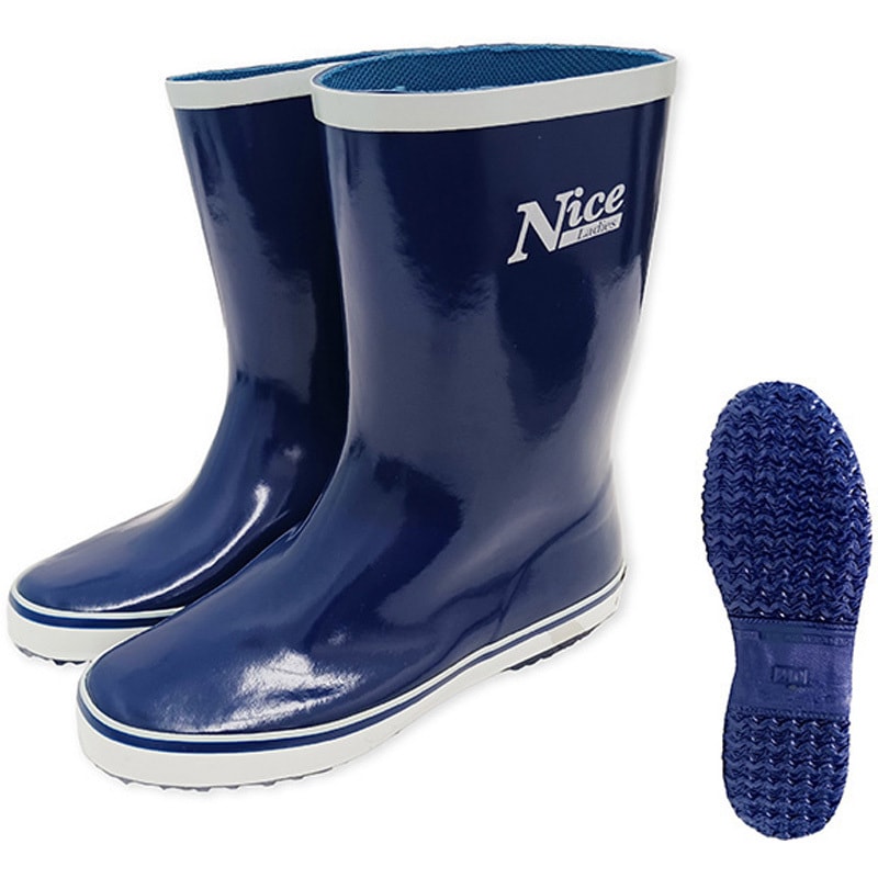 JKL-0815 婦人ゴム長靴 ロール底 ジェイワークスプランニング ネイビー
