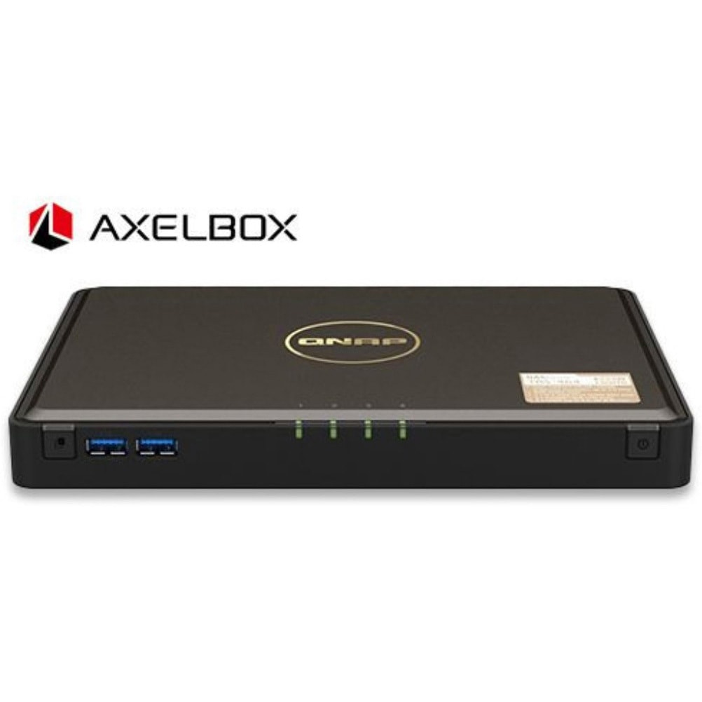 AXEL-TBS-464/8TB AXELBOX TBS-464-8G SSD 搭載モデル (B5サイズ薄型モデル NAS SSD x4本) QNAP 容量8(SSD2TB×4)