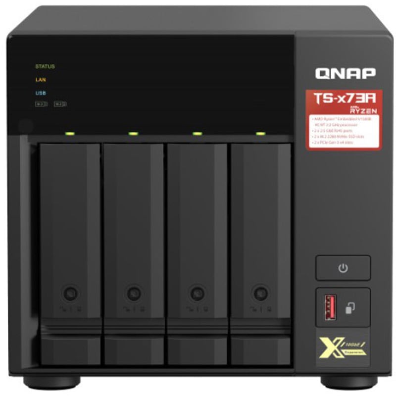 QNAP NAS INTEL 10GbE2 TS-473 4ベイ HDD 8TB QNAP NAS INTEL 10GbE2 TS-473 4ベイ HDD 8TB