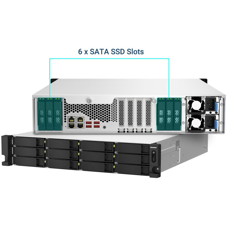 TS-H1887XU-RP QNAP NAS HDDレス ラックマウント型 QNAP ベイ数12+6   TS-H1887XU-RP