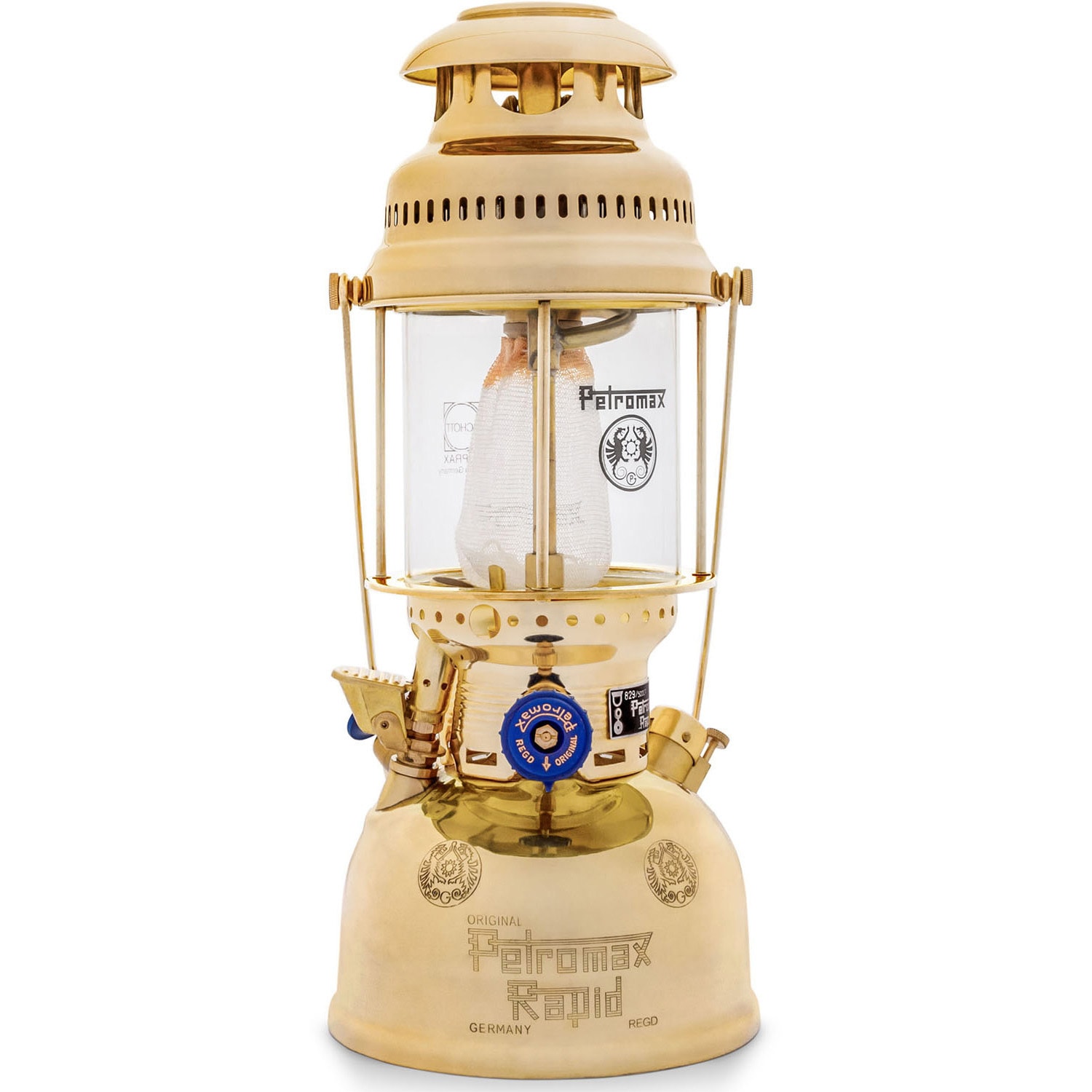 12198 ペトロマックス アウトドア HK500 灯油ランタン やさしい明り 夜時間 PETROMAX PETROMAX(ペトロマックス) ブラス色 高さ17cm幅40cm