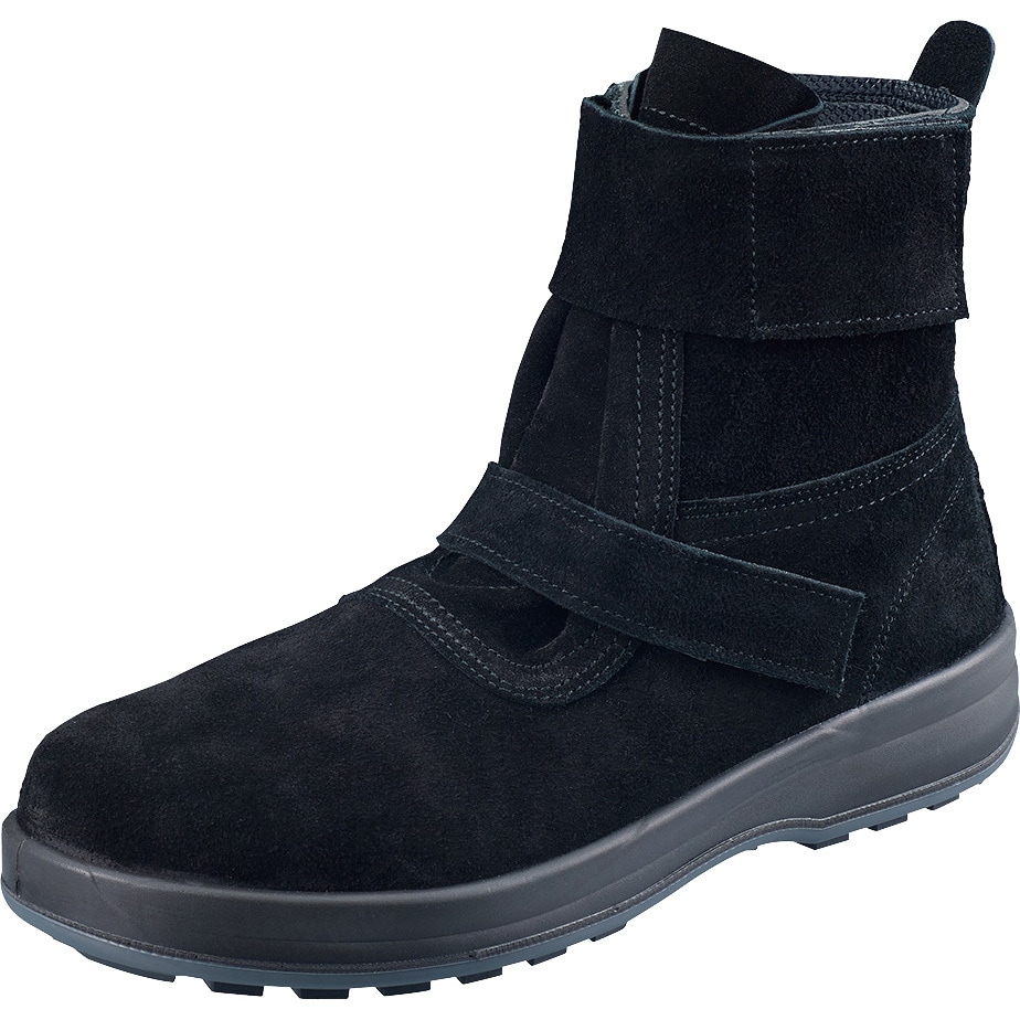 WS28黒床 安全靴 ウオーキングセフティ編上マジック式 WS28 黒床 シモン EVA/ゴム底 革靴 サイズ27.5cm足幅3E 8,498円