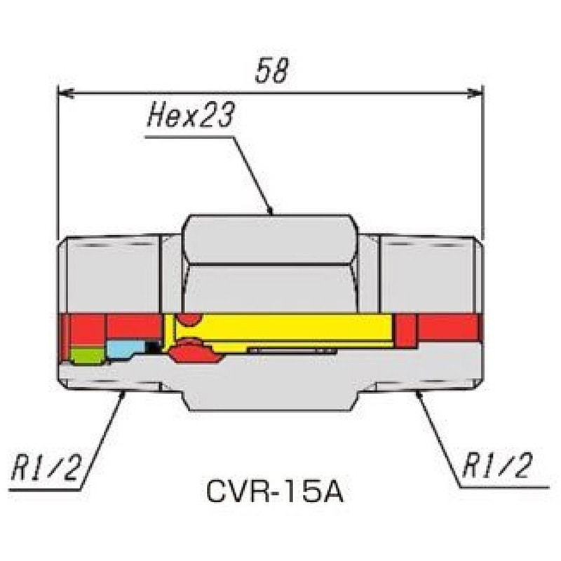 CVR-15A 小型高圧逆止弁 1個 ヤマト産業 【通販モノタロウ】