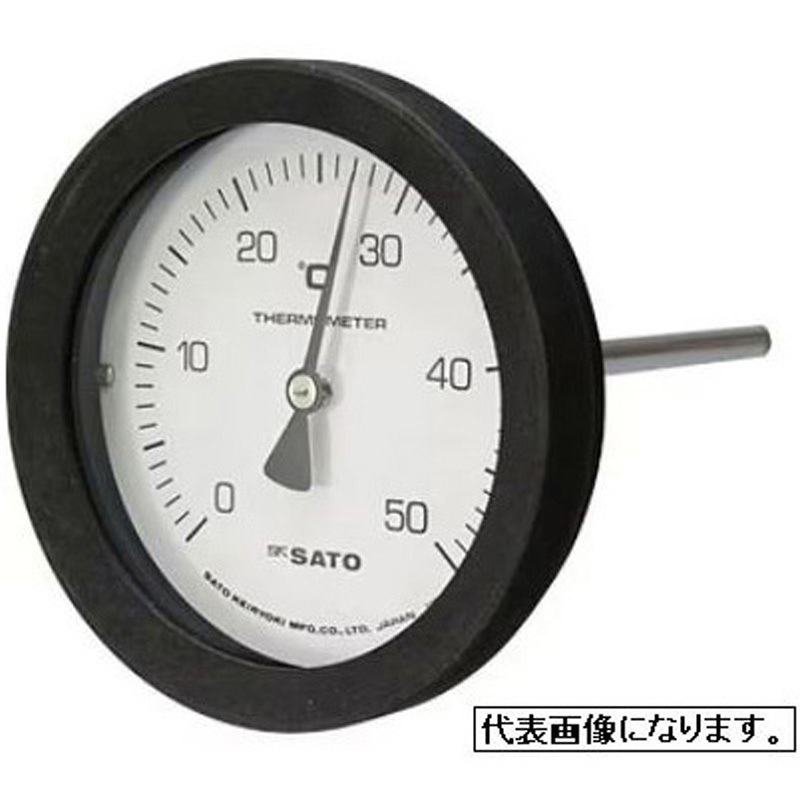BM-T-75P 0:100℃ 200L(アクリル) バイメタル式温度計(アクリル) 佐藤