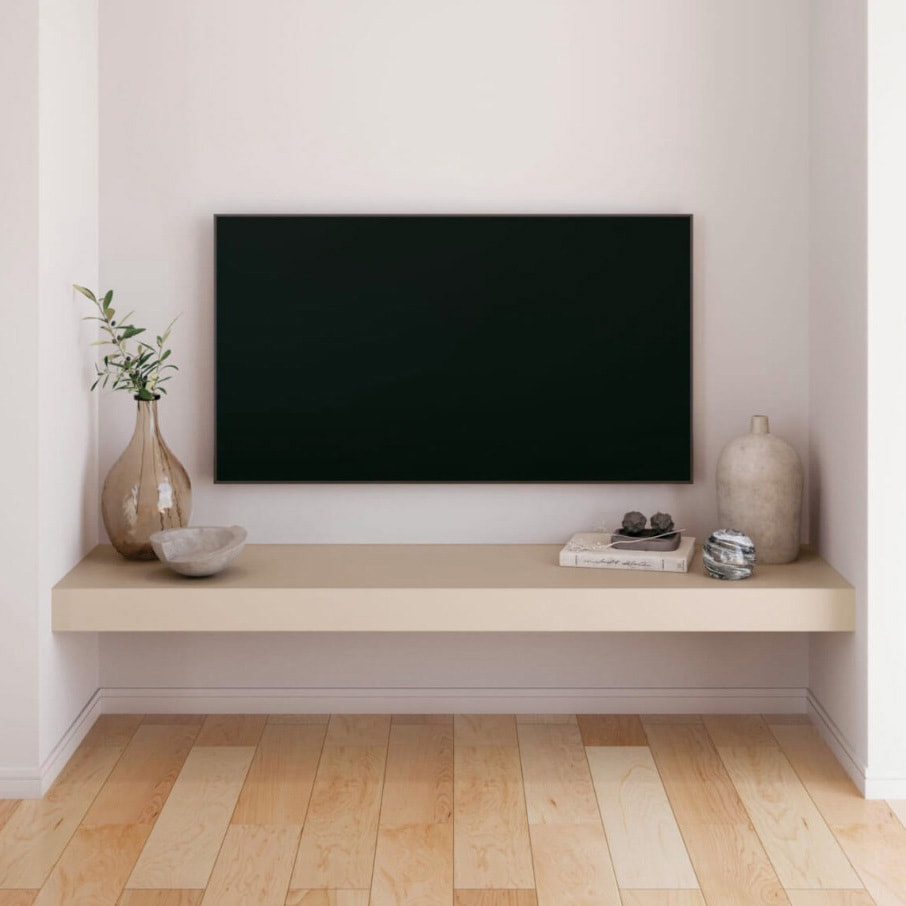 STV0900N-BJ-GE Vカットの見付けの厚い棚板 ウッドワン グレージュ色