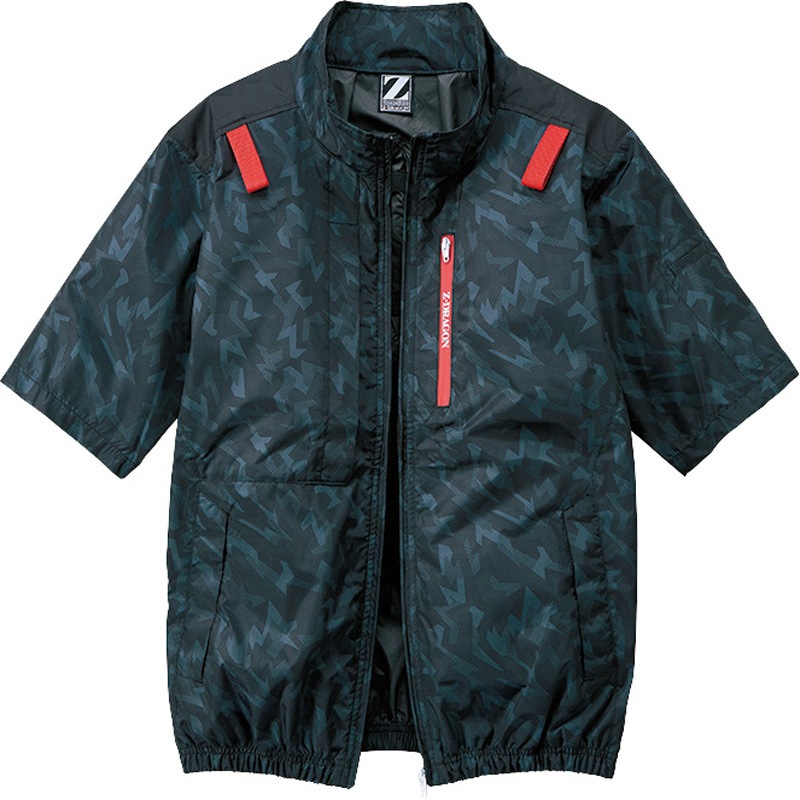 74340 【Z-DRAGON】 74340 空調服(R)半袖ブルゾン 自重堂 ブラツク