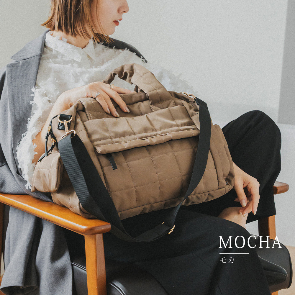 RTN2358-MOC-F 【驚きの11ポケット】Rename キルティング 2way