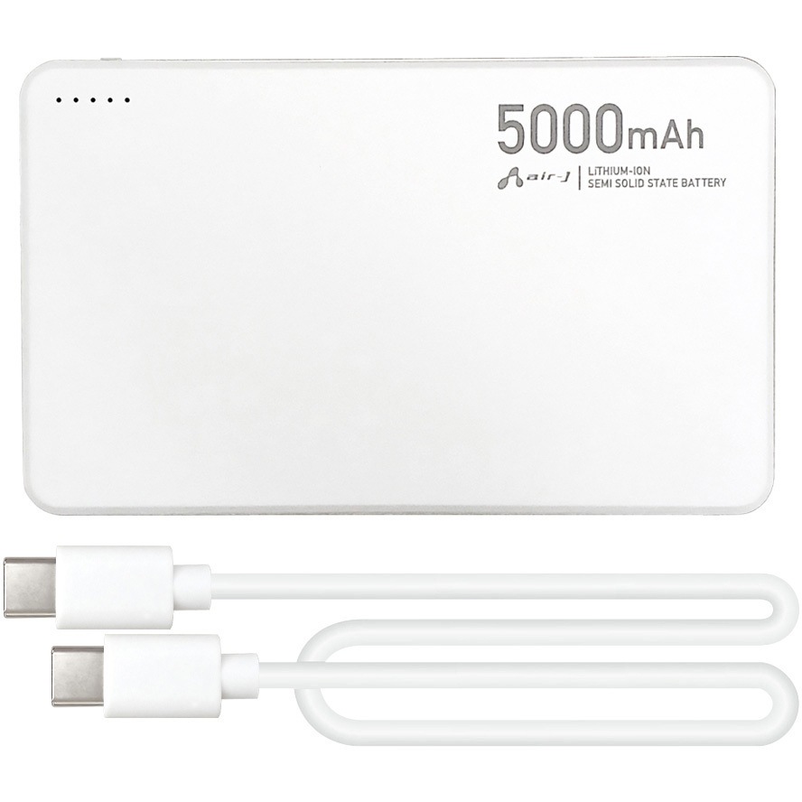 MB-SS5000 WH 超安全+長寿命!準固体モバイルバッテリー5000mAh エアー