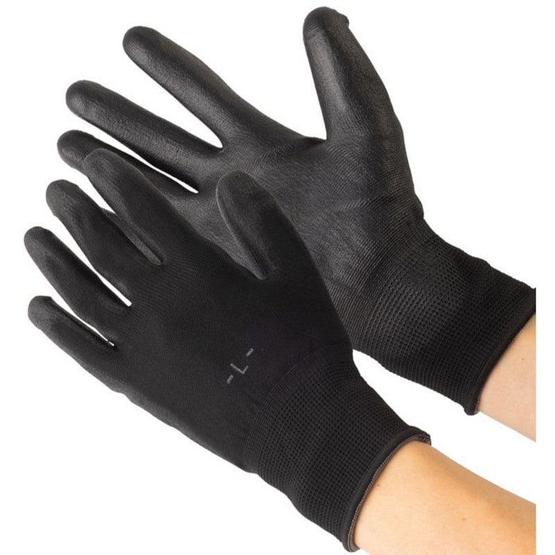 1530 13Gウレタン背抜き ウレタンパーム 黒 ユニワールド サイズS 1双