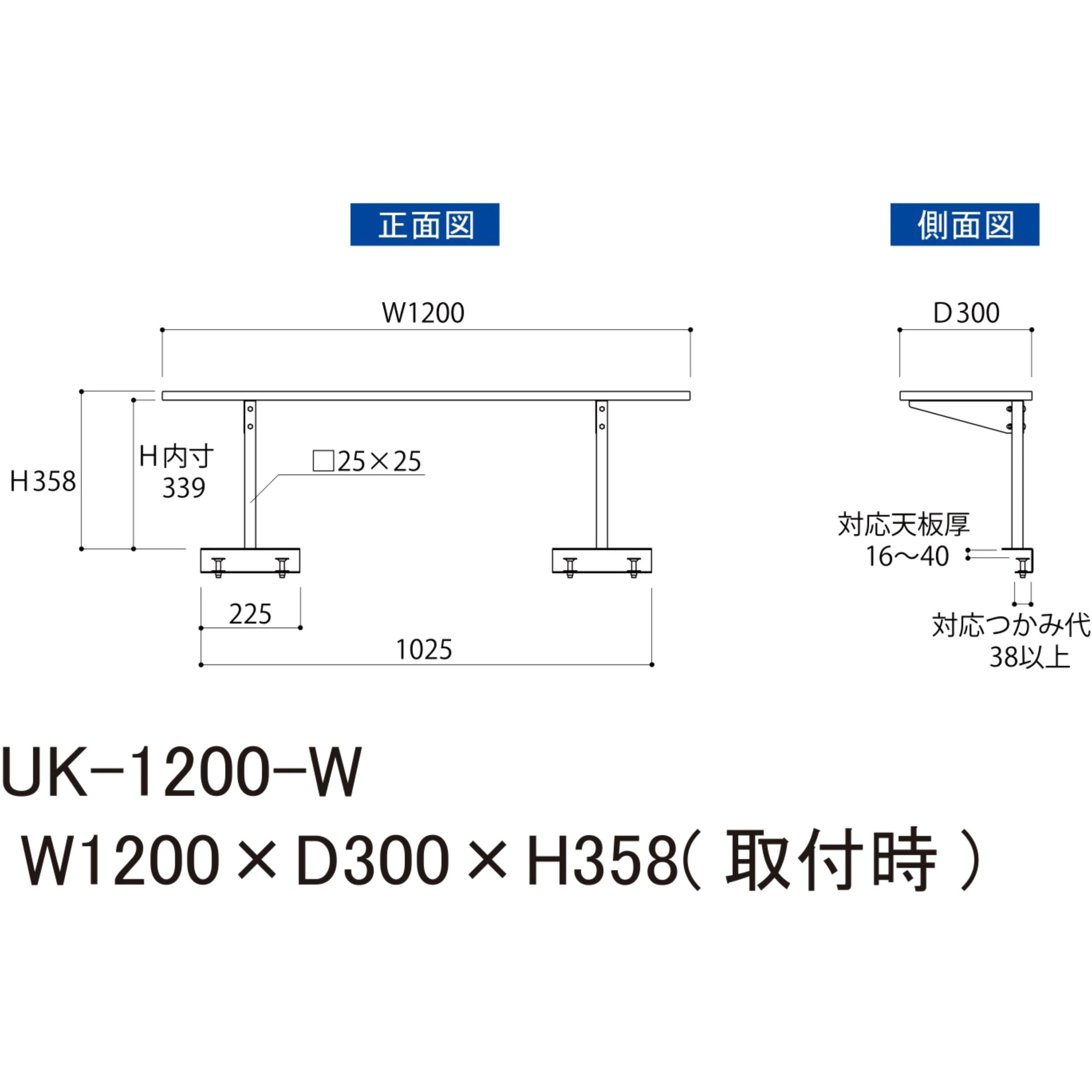 UK-1200-W 作業台用架台/ワークテーブル150シリーズ用架台 山金工業