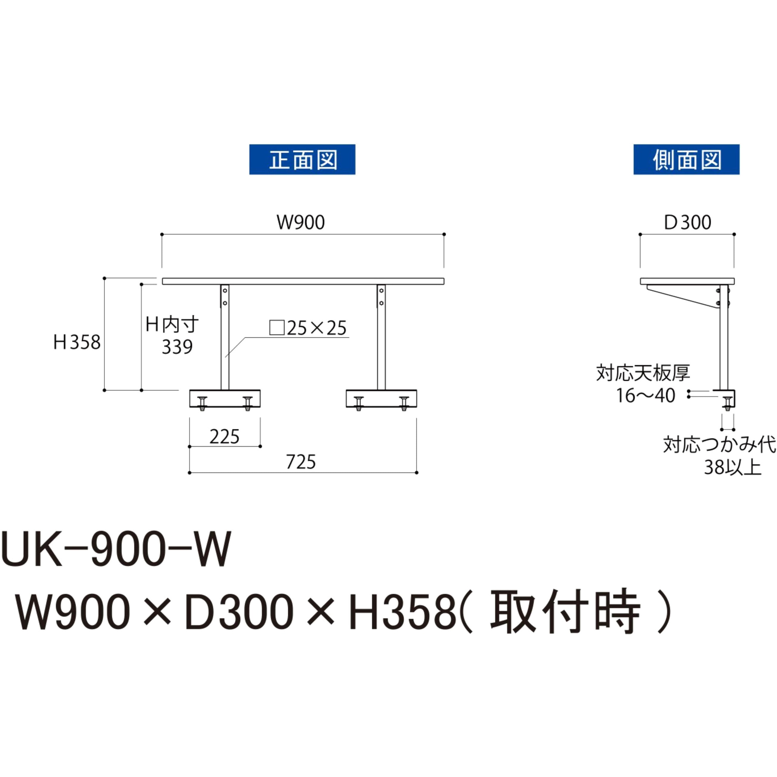 UK-900-W 作業台用架台/ワークテーブル150シリーズ用架台 山金工業