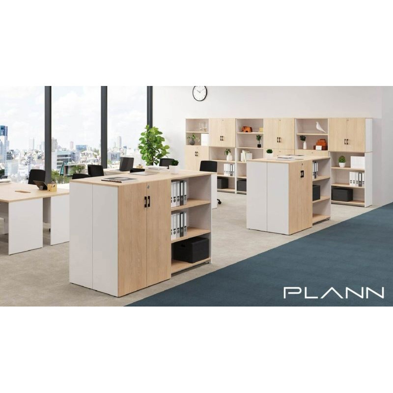 RFPS-8011DB-KD プラン木製シェルフ 扉付き アール・エフ・ヤマカワ 高