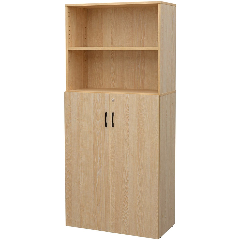 RFPS-8018NA-KD プラン木製ハイシェルフ 下部扉付き アール・エフ・ヤマカワ 高さ1850mm幅800mm奥行432mm  RFPS-8018NA-KD