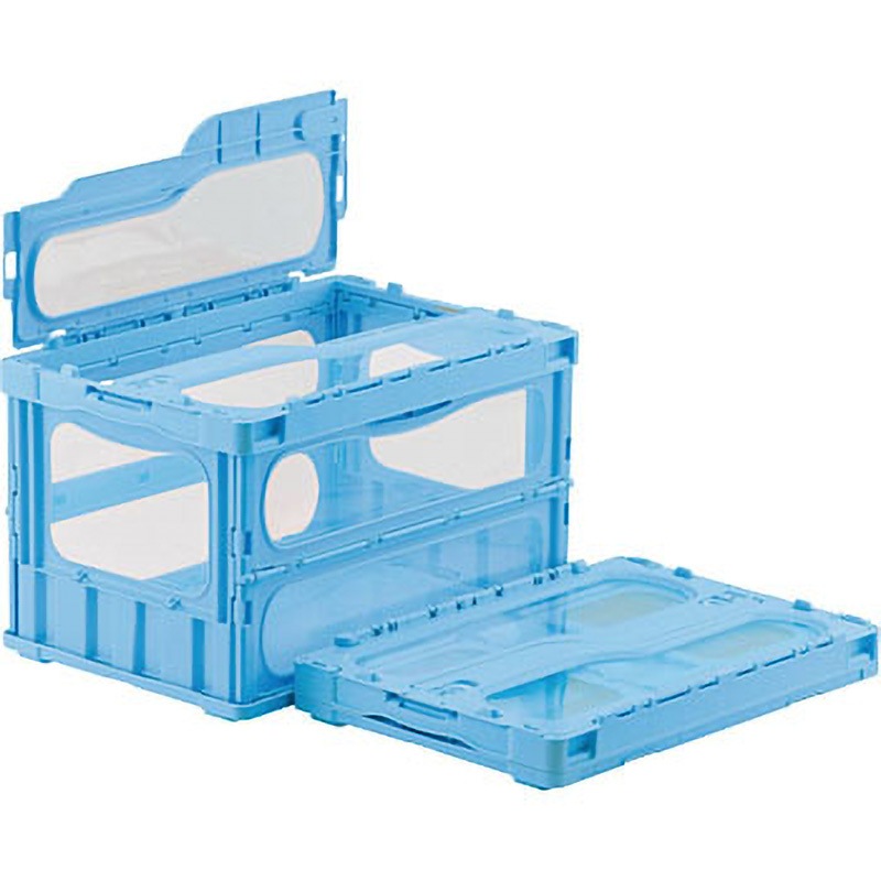 55911000BLDFCTM サンコー マドコンライト  (蓋付) サンコー(三甲) ブルー/透明色 容量51.3L 外寸530×366×336mm  55911000BLDFCTM