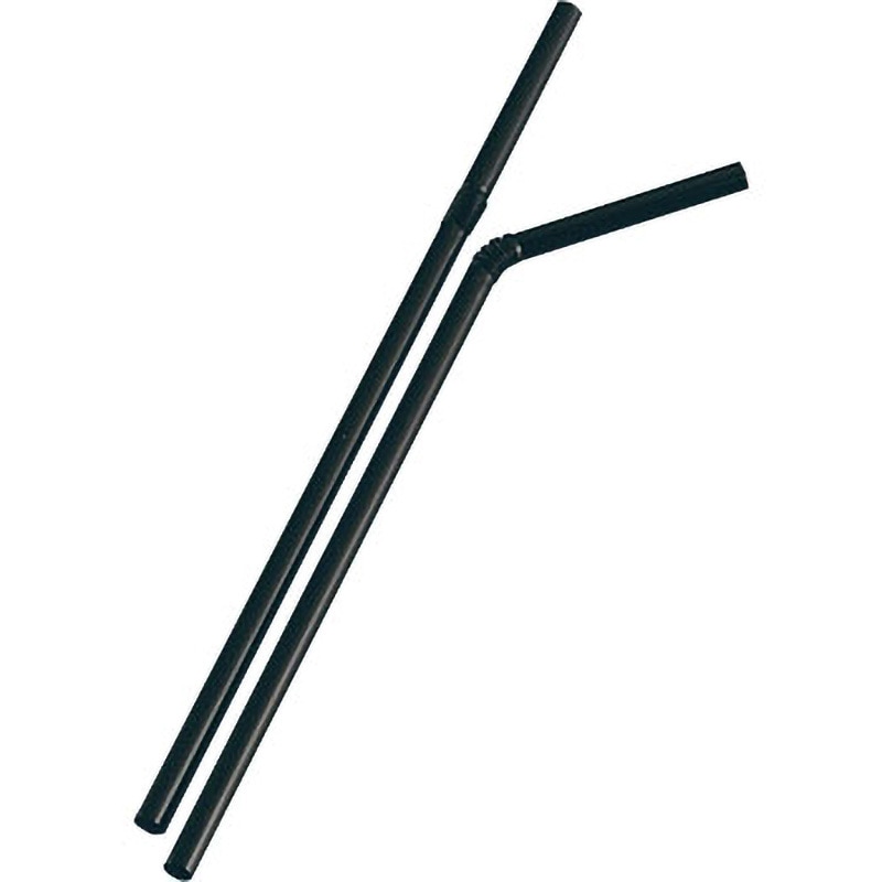 フレックスストロー 192403 フレックスストロー 裸 水野産業 500個入 黒色 直径6mm