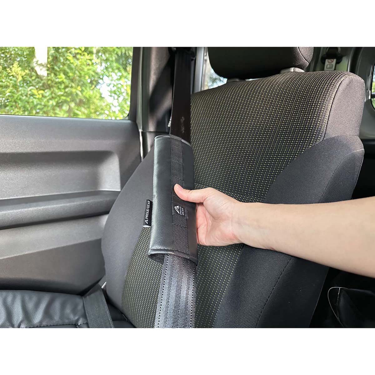 PGR718 カー用品 ミリタリーエディション シートベルトパッド2P 1個