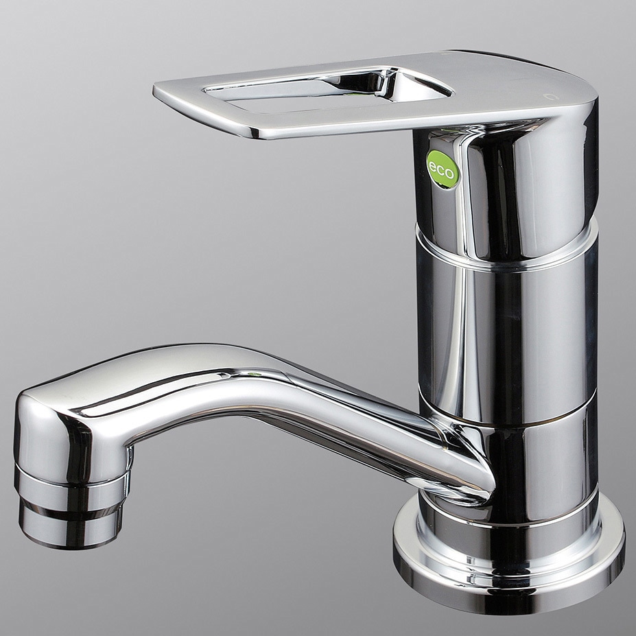 KM7011UTEC 取付穴兼用型・シングル混合栓 KVK 洗面化粧室用