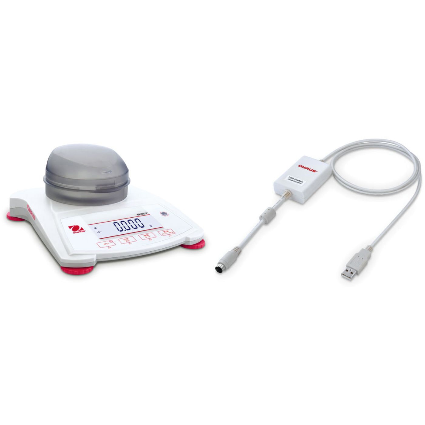 SPX223JP+30268984 ポータブル天びん(スカウトSPXシリーズ)+USBデバイスインターフェイスキットセット オーハウス ひょう量220g 最小表示0.001g