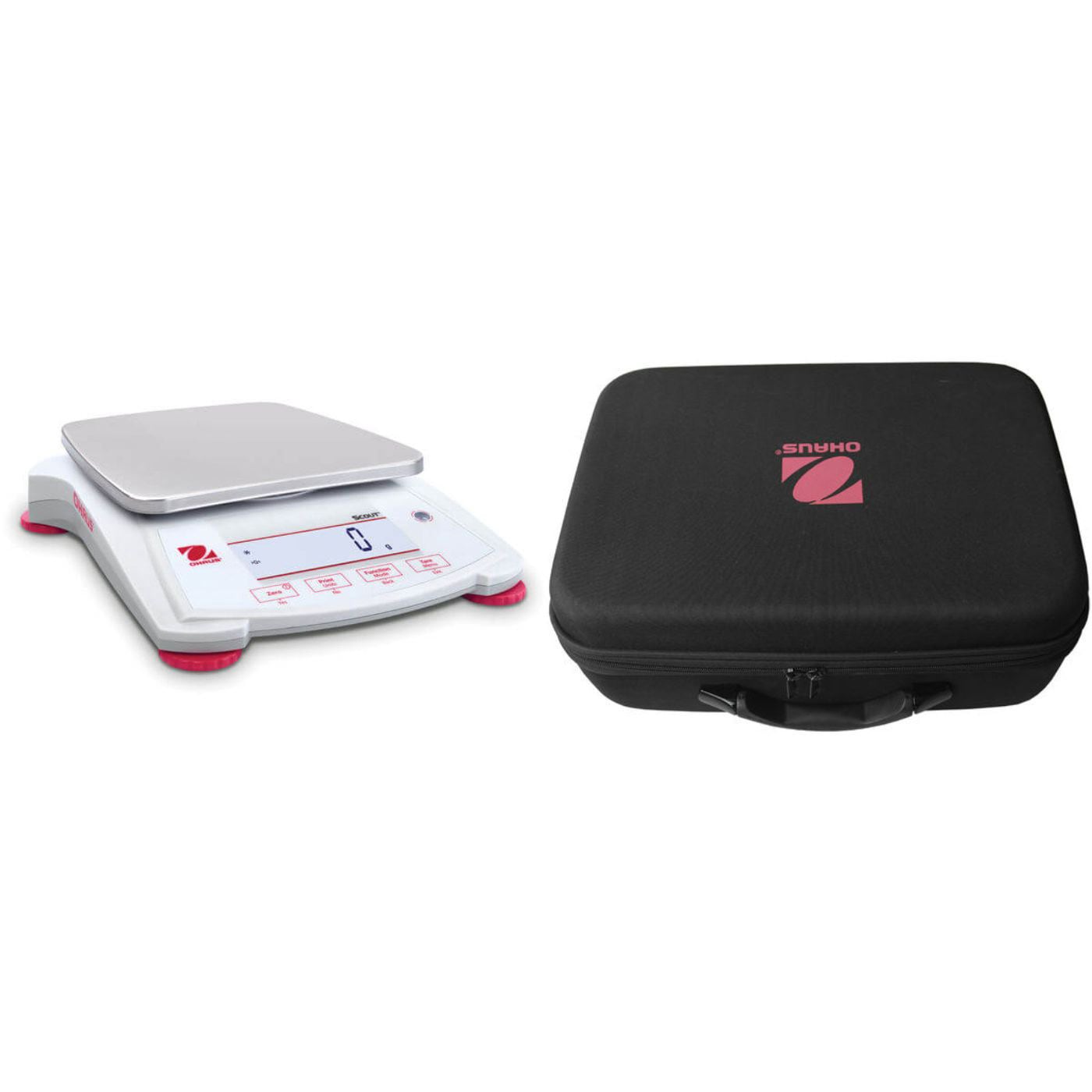 SPX8200JP+30269021(校正企業実施一般校正証明書・トレサビリティ体系図付き) ポータブル天びん(スカウトSPXシリーズ)+キャリングケースセット オーハウス ひょう量8200g 最小表示1g