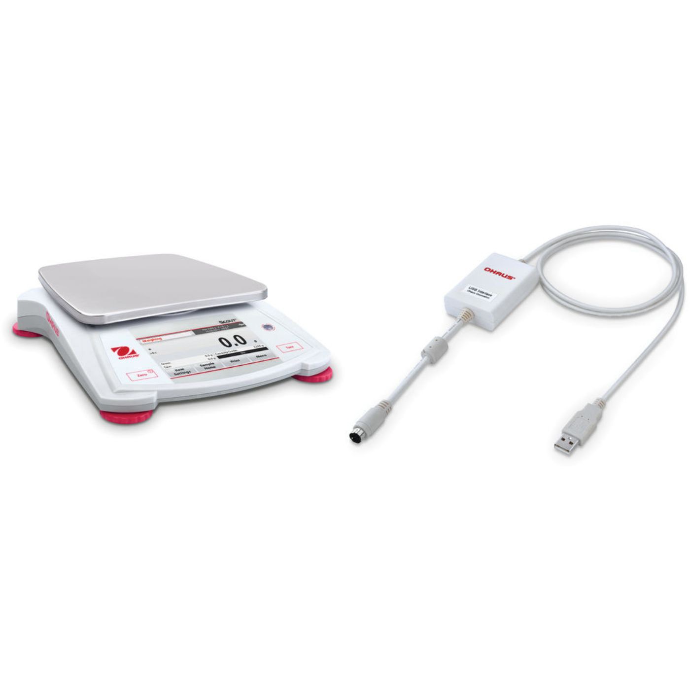 STX621JP+30268984 ポータブル天びん(スカウトSTXシリーズ)+USBデバイスインターフェイスキットセット オーハウス 最小表示0.1g