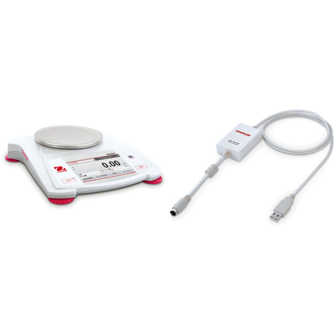 STX222JP+30268984 ポータブル天びん(スカウトSTXシリーズ)+USBデバイスインターフェイスキットセット オーハウス 最小表示0.01g 49,188円