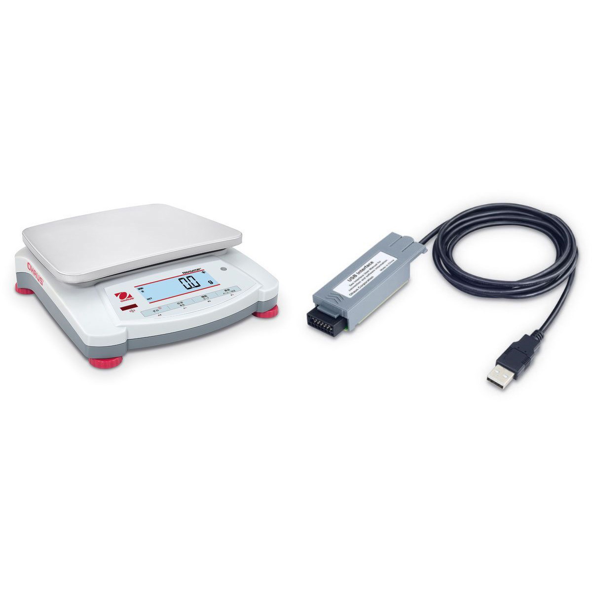 NVT10201JP+83032108(英語版一般校正証明書付) ポータブル天びん(ナビゲーターシリーズ)+USBインターフェイスキット(TA/SP/ナビゲータ)セット 1セット オーハウス 【通販モノタロウ】