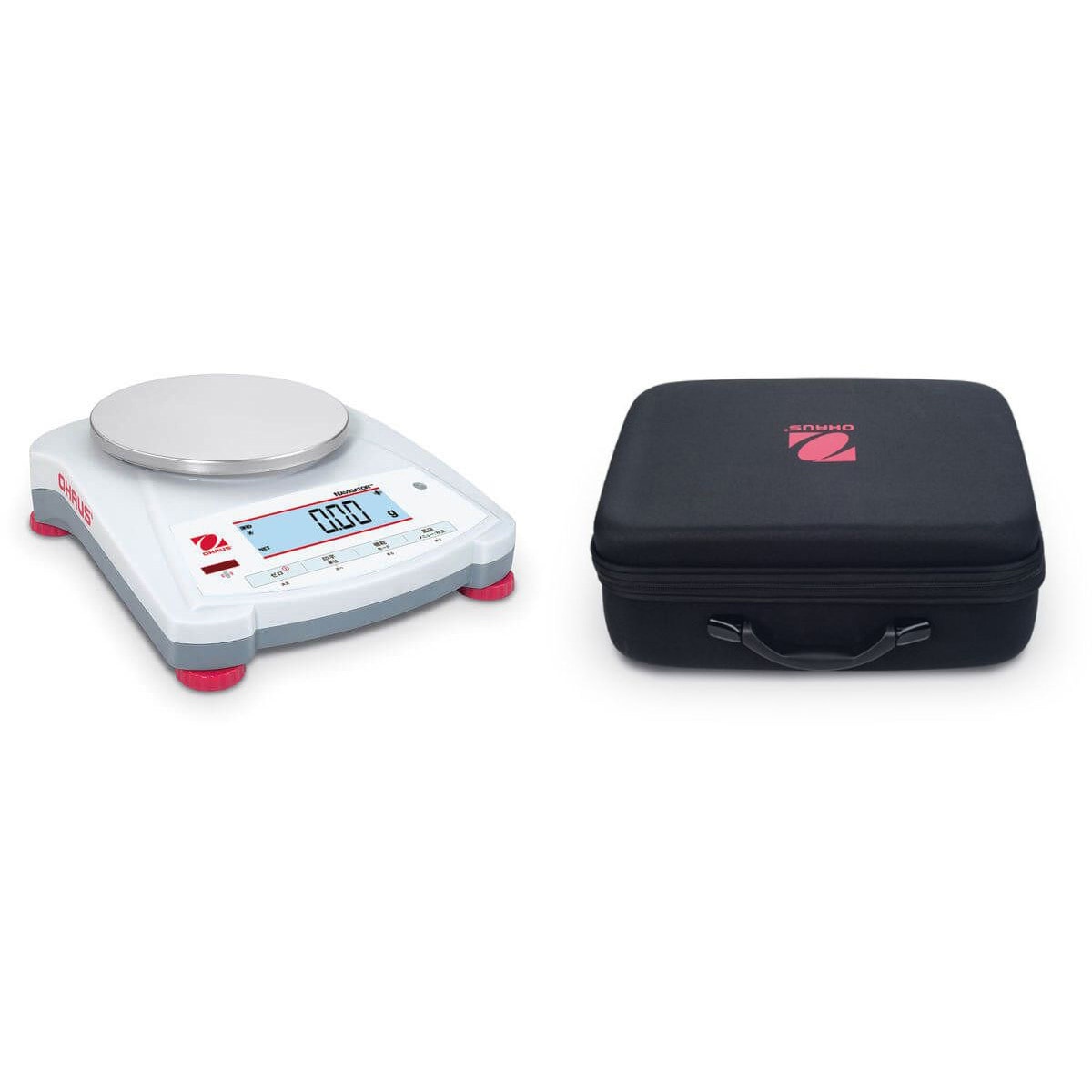 NV422JP+30467963(校正企業実施一般校正証明書・トレサビリティ体系図付き) ポータブル天びん(ナビゲーターシリーズ)+キャリングケースセット オーハウス ひょう量420g