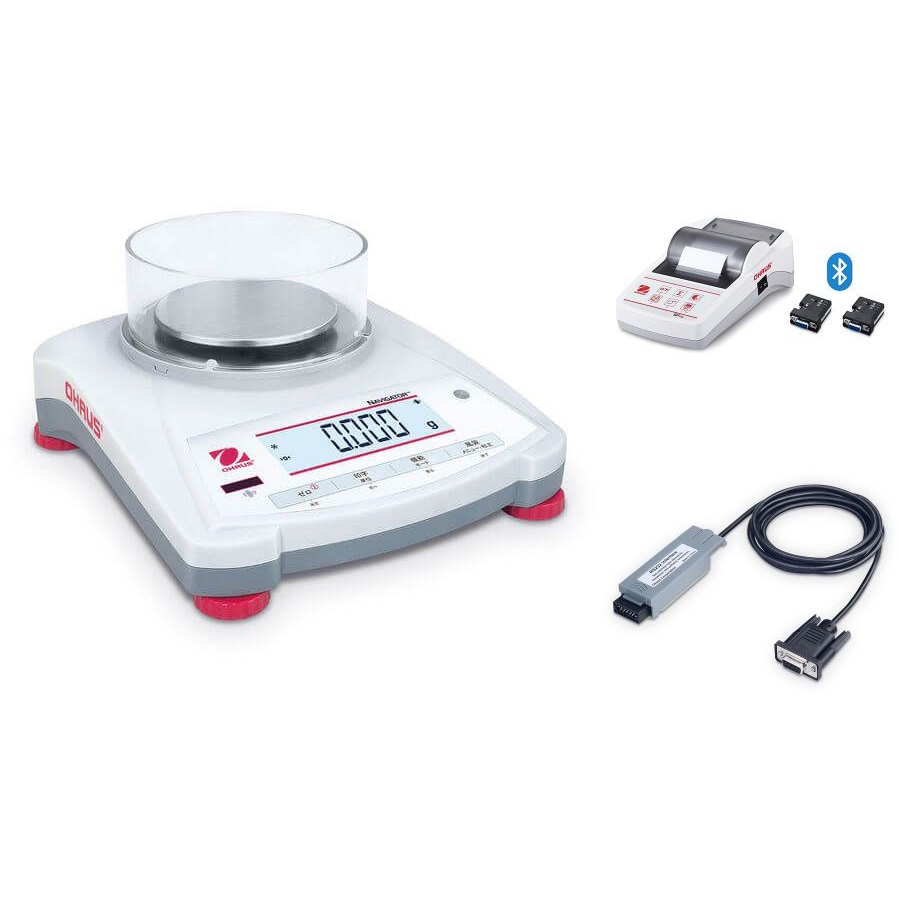 NV123JP+SF40A/BT+83032107(英語版一般校正証明書付) ポータブル天びん(ナビゲーターシリーズ)+プリンタ(Bluetoothモデル)+RS232インターフェイスキットセット 1セット オーハウス 【通販モノタロウ】