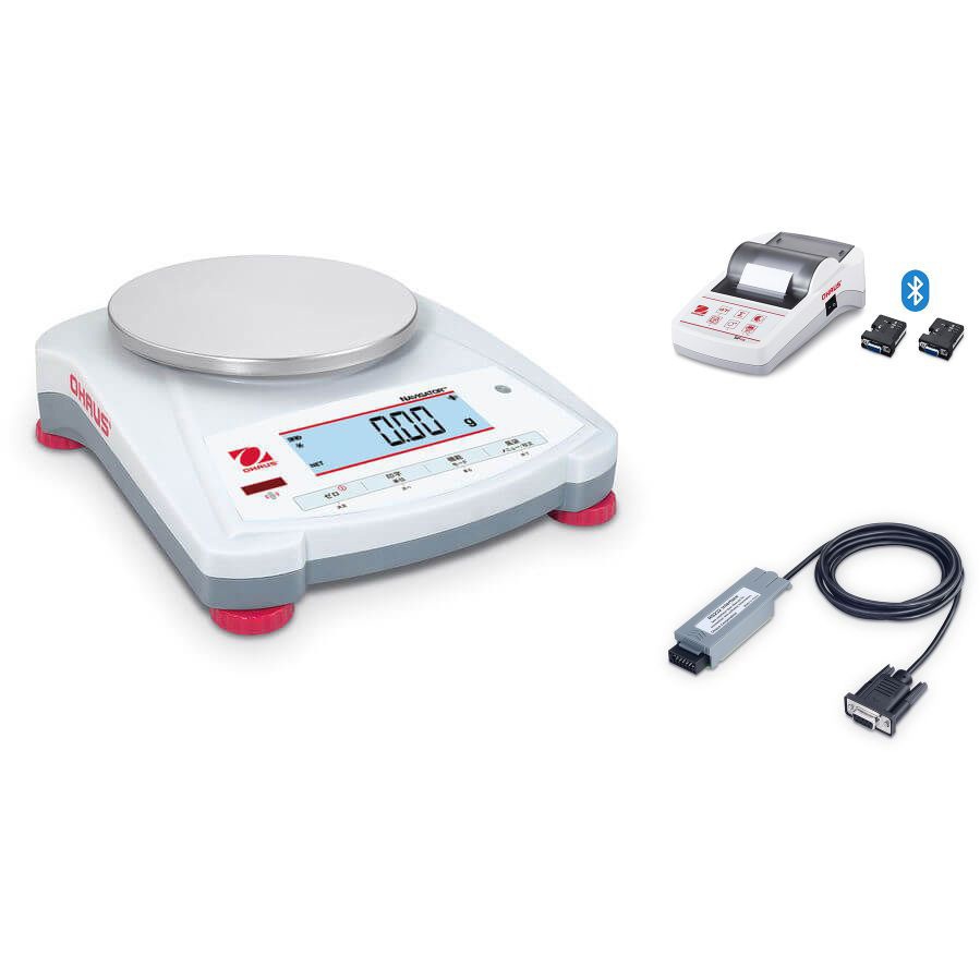NV622JP+SF40A/BT+83032107(英語版一般校正証明書付) ポータブル天びん(ナビゲーターシリーズ)+プリンタ(Bluetoothモデル)+RS232インターフェイスキットセット 1セット オーハウス 【通販モノタロウ】