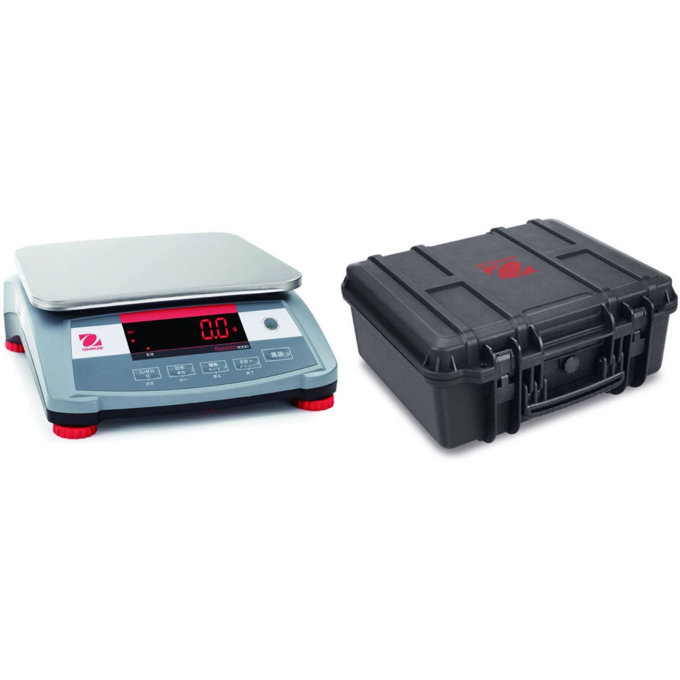 R31PE1502+30795772(英語版一般校正証明書付) 台はかり(レンジャー3000シリーズ)+キャリングケースセット オーハウス ひょう量1.5kg