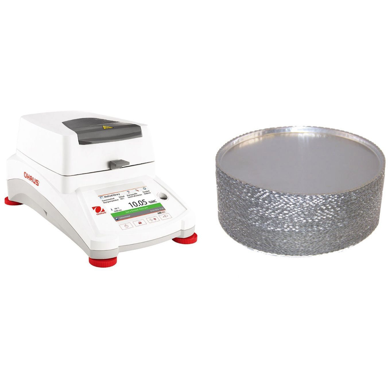 MB120+30585411 水分計(MBシリーズ)+水分計用使い捨てアルミ皿セット 1セット オーハウス 【通販モノタロウ】