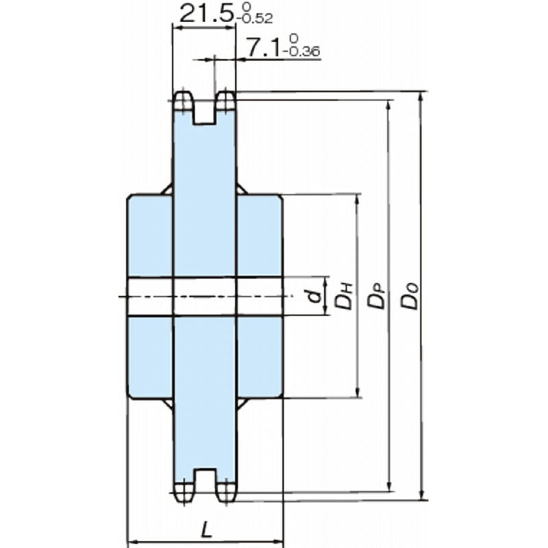 RS40-2C38TQ スプロケット RS40-2C 椿本チエイン 下穴タイプ