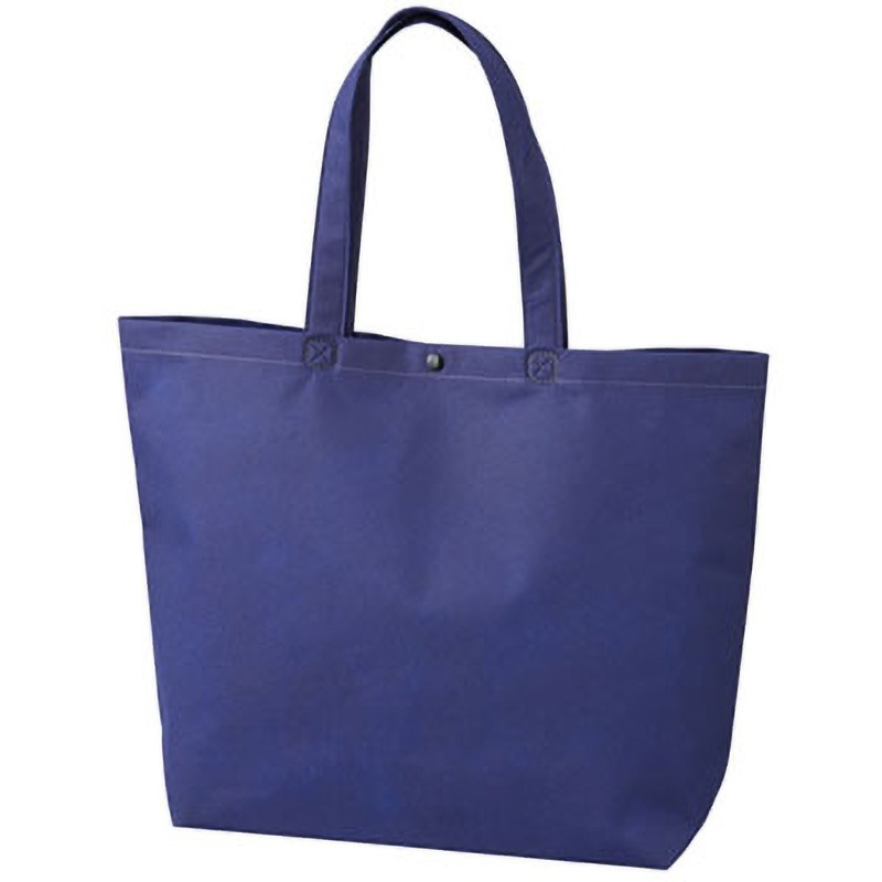 LC531 カジュアルトート 小 (ホック付) エーワン[不織布] 生地目付75g 紺色  1セット(50枚×4袋) LC531