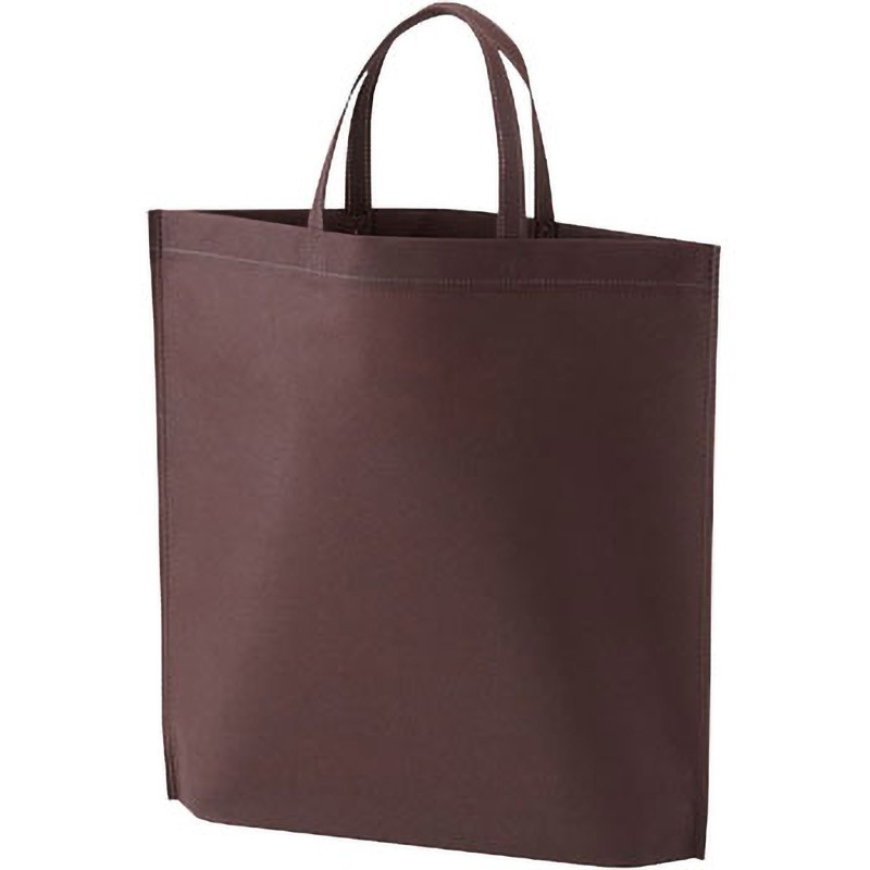 LC930N シンプルトートA4 エーワン[不織布] 生地目付75g ダークブラウン色 A4縦サイズ 1セット(50枚×4袋) LC930N