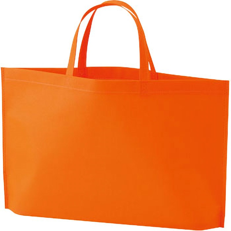 LC931N シンプルトートA4 エーワン[不織布] 生地目付75g オレンジ色 A4横サイズ 1セット(50枚×4袋) LC931N