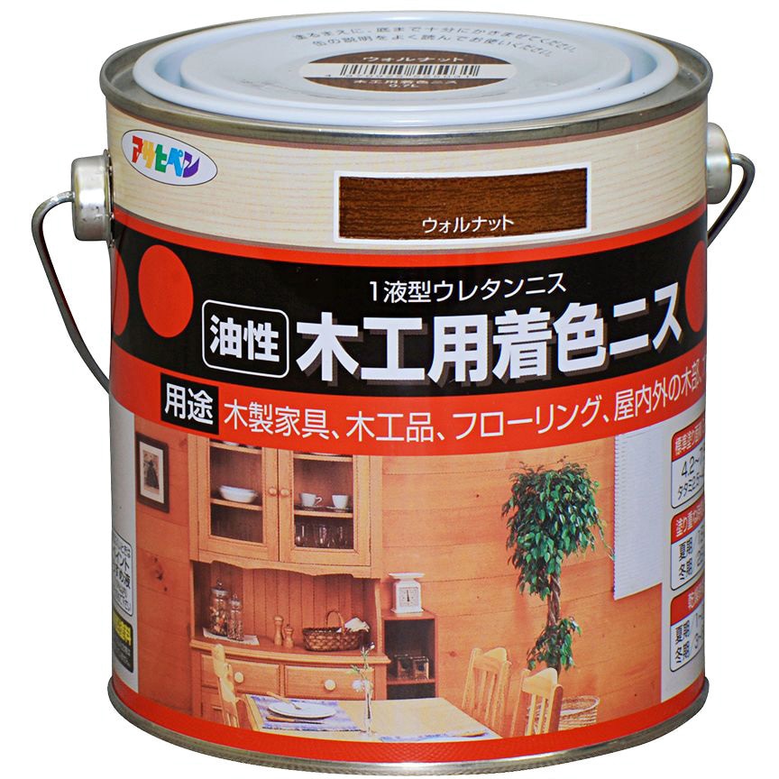木工用着色ニス アサヒペン 屋内木部・木製品用 油性