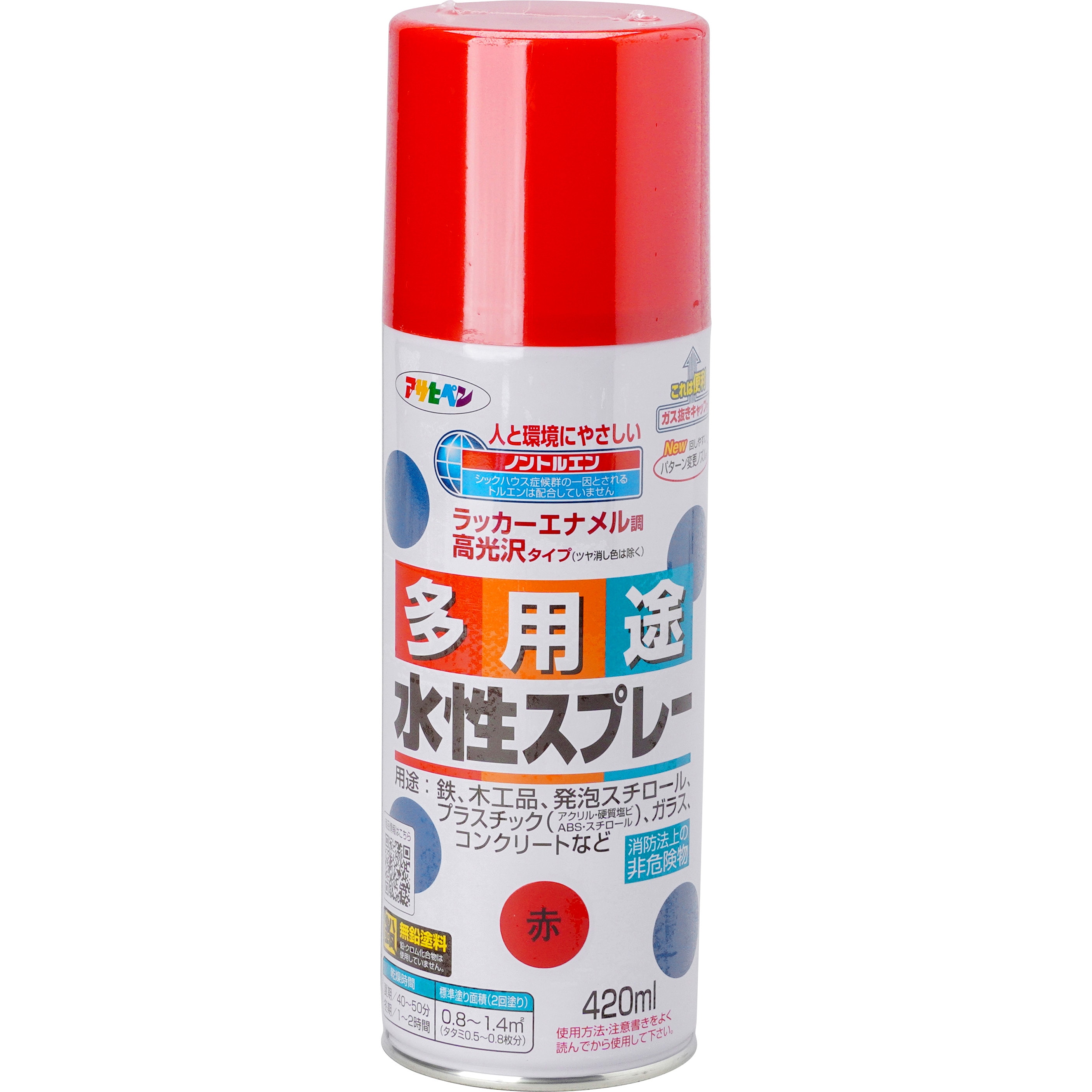 水性多用途スプレー アサヒペン 水溶性アクリル樹脂 赤色 1本 水性多用途スプレー アサヒペン 水溶性アクリル樹脂 赤色 1本