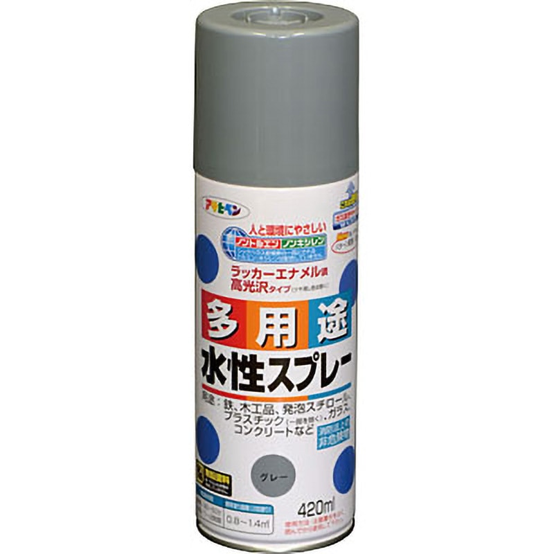 水性多用途スプレー アサヒペン 水溶性アクリル樹脂 グレー色 1本 水性多用途スプレー アサヒペン 水溶性アクリル樹脂 グレー色 1本