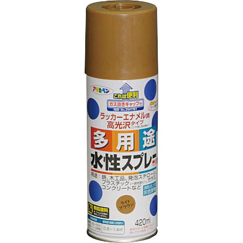 水性多用途スプレー アサヒペン 水溶性アクリル樹脂 ライトブラウン色