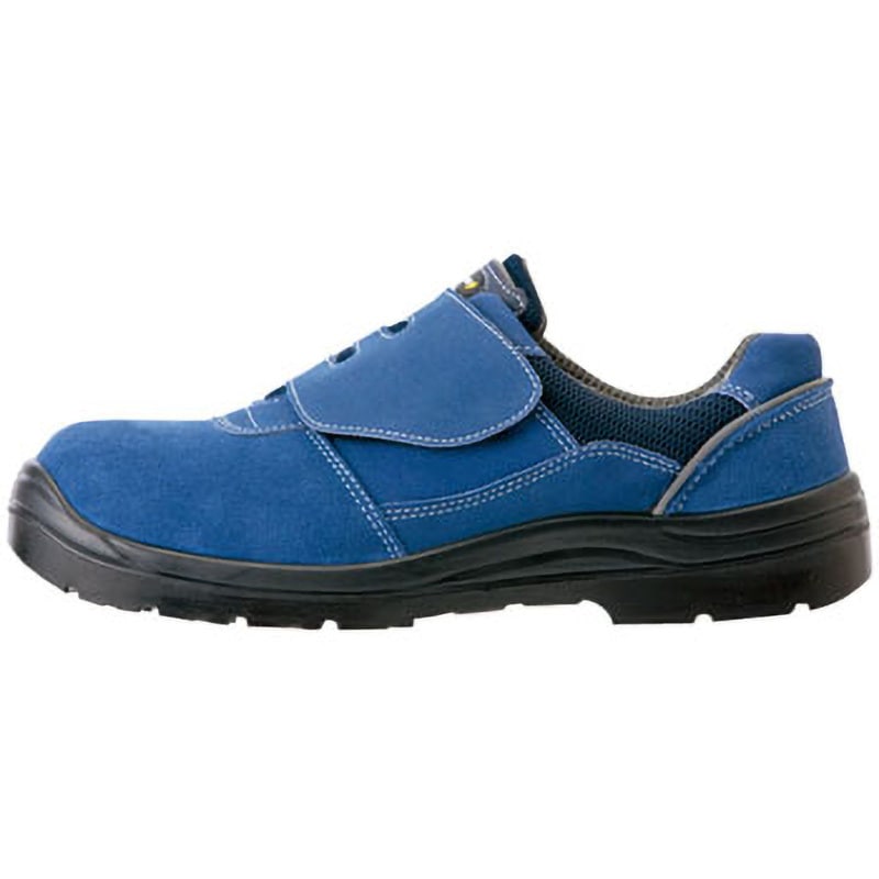 AZ59822-008-22.5 セーフティシューズ 短靴マジックタイプ ネイビー