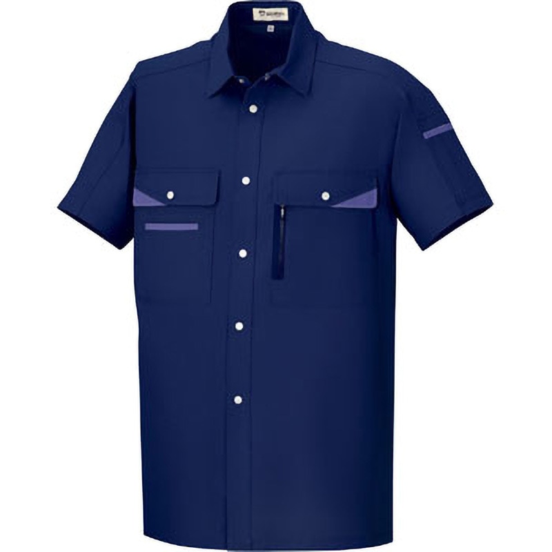 7003 DAIRIKI 半袖シャツ 07003 大川被服 ネイビー色 サイズ5L着丈81cm 5,458円