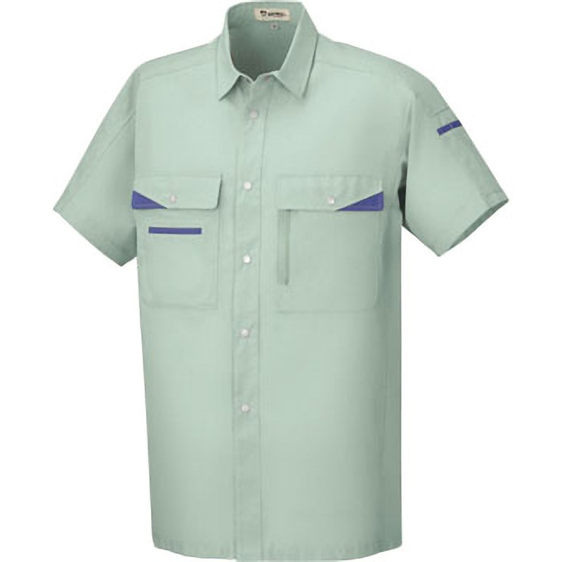 7003 DAIRIKI 半袖シャツ 07003 大川被服 オリーブ色 サイズS着丈70cm