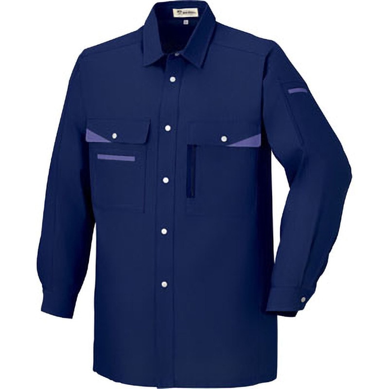 7004 DAIRIKI 長袖シャツ 07004 大川被服 混率(%):ポリエステル80・綿20 サイズS着丈70cm