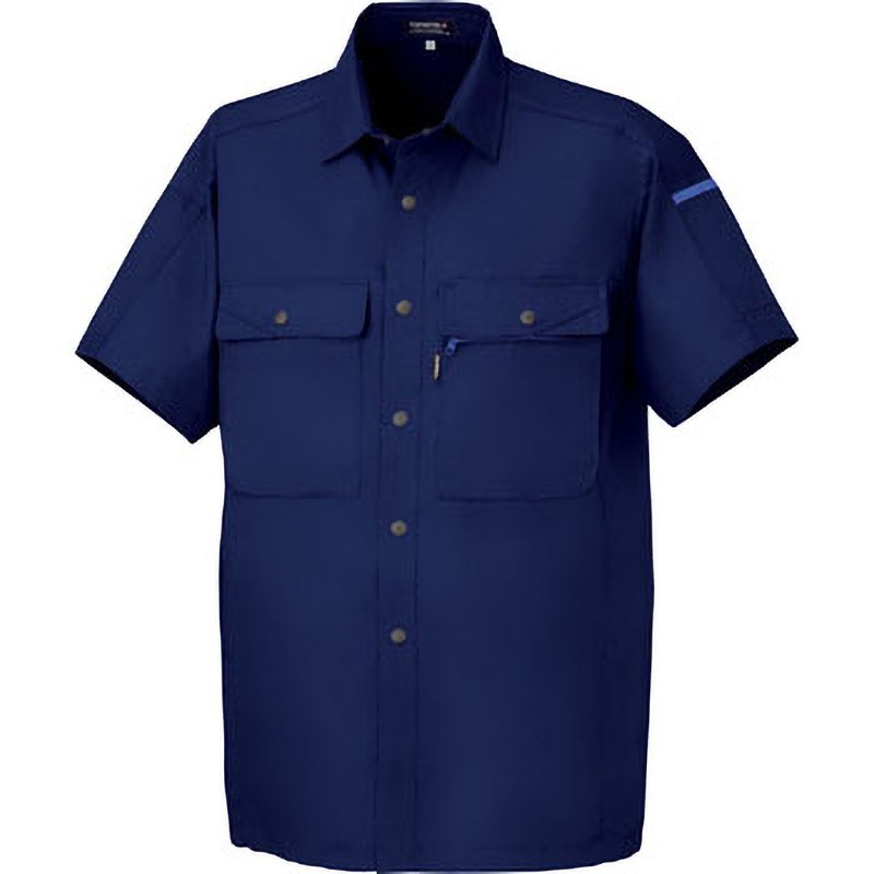 17003 DAIRIKI 半袖シャツ 17003 大川被服 ネイビー色 サイズ4L着丈81cm