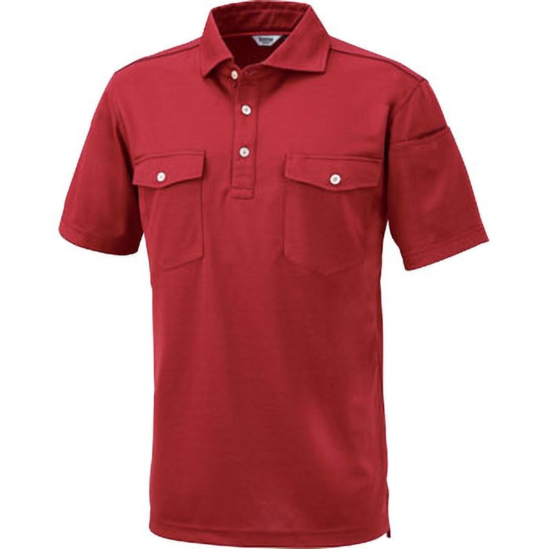 24404 Kansai 半袖ポロシャツ 24404 大川被服 エンジ色 サイズS