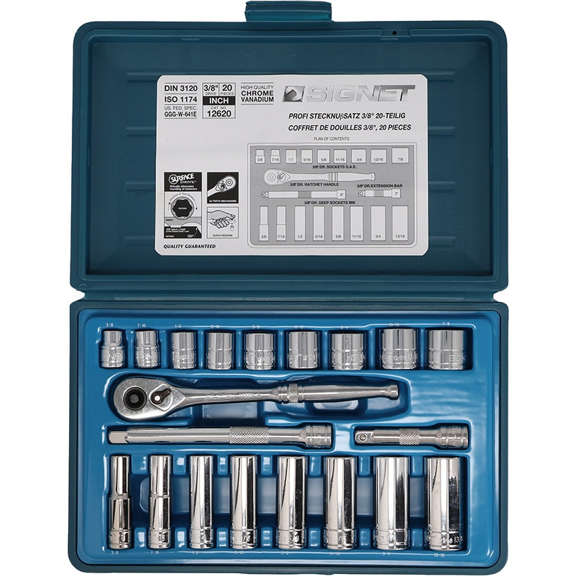 12620 3/8DR インチ ソケットレンチセット 1セット(20個) SIGNET