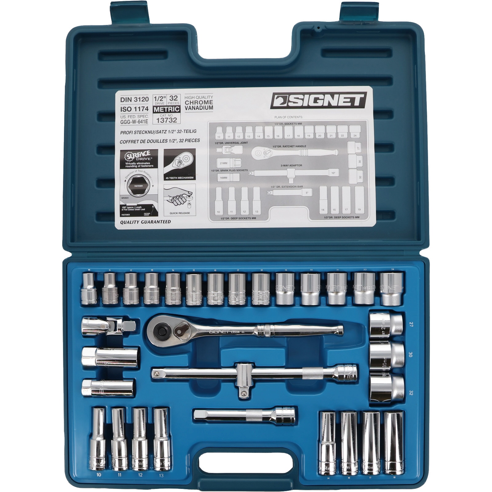 13732 1/2DR MM ソケットレンチセット 1セット(32個) SIGNET(シグネット) 【通販モノタロウ】 17,980円