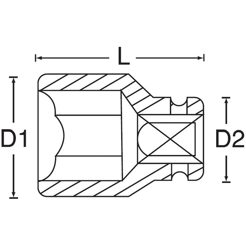 23161 インパクト ソケット SIGNET(シグネット) 差込角(sq.)1/2 二面幅