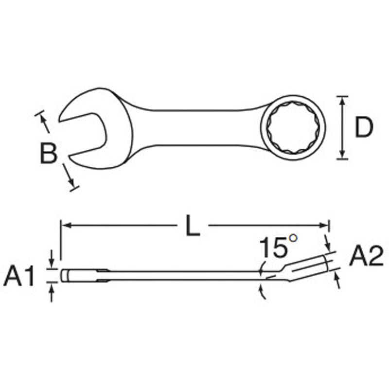 30337 スタビーコンビネーションレンチ SIGNET(シグネット) 寸法17mm