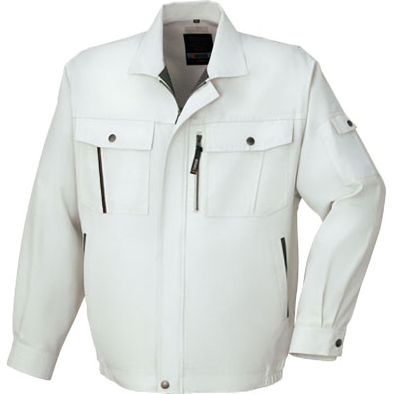 40402 Kansai 長袖ブルゾン 40402 大川被服 交織トロ(帯電防止糸混入) グレー色 SS着丈55cm